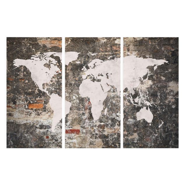 Lienzos de mapamundi Old Wall World Map