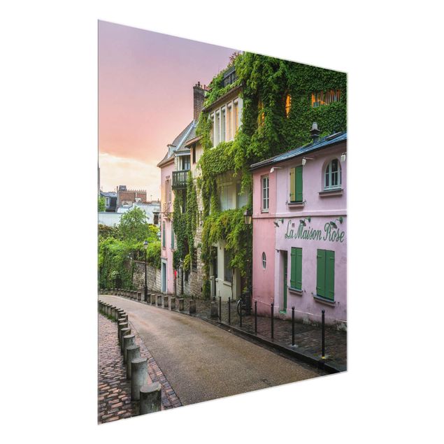 Cuadros de cristal puestas de sol Rose Coloured Twilight In Paris