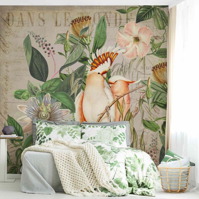 Papel pared flores Colonial Style Collage - Galah