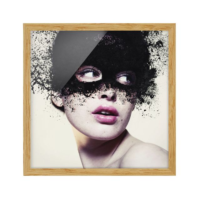 Cuadros modernos y elegantes The girl with the black mask