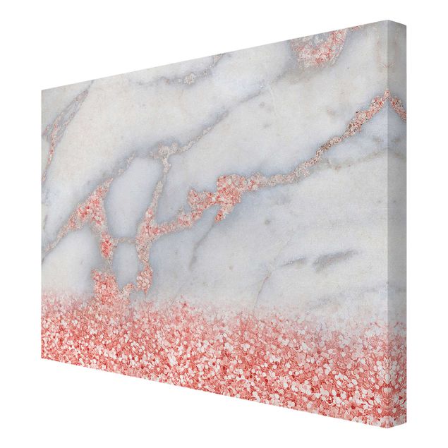Cuadro gris Marble Look With Pink Confetti