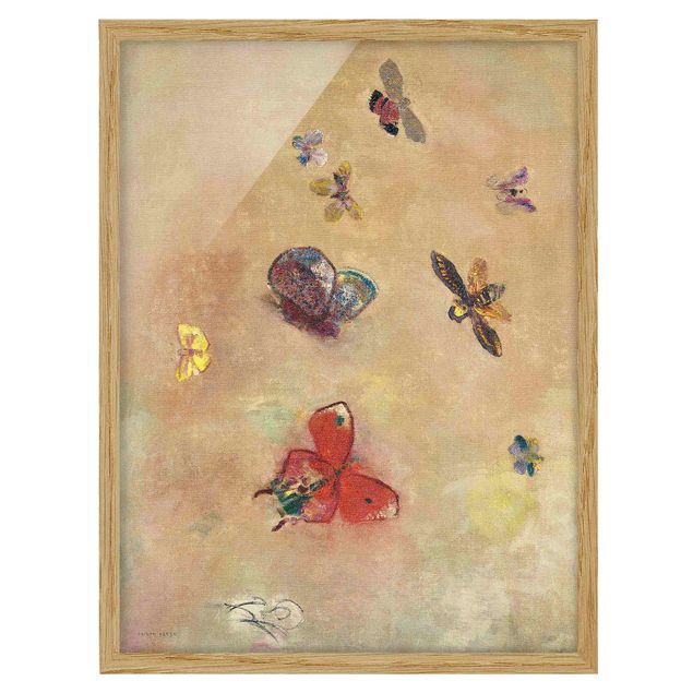 Cuadros de mariposas y flores Odilon Redon - Colourful Butterflies