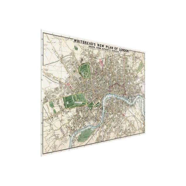 cuadros-arquitectura-skyline-londres Vintage Map London
