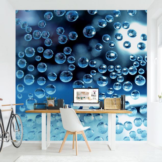 Papel pintado salón moderno Dark Bubbles