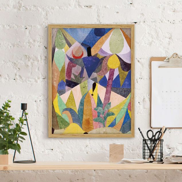 Pósters enmarcados de cuadros famosos Paul Klee - Mild tropical Landscape