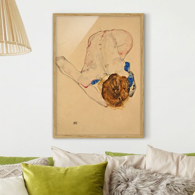 Cuadros expresionistas Egon Schiele - Forward Flexed Act