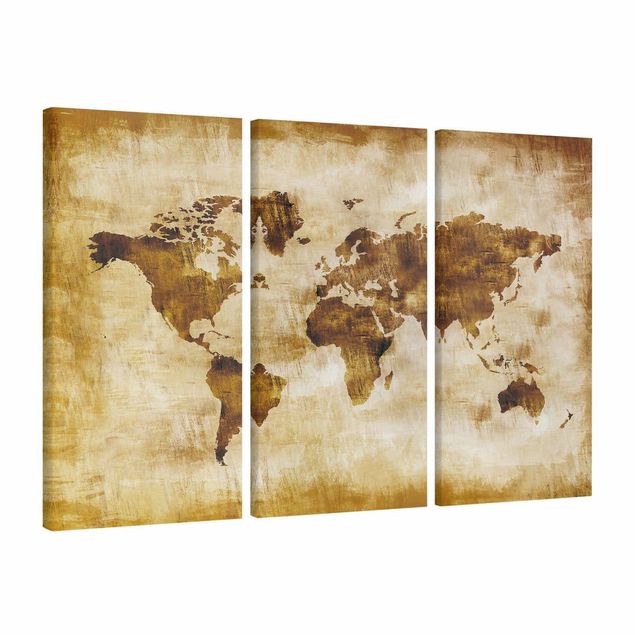 Lienzos de mapamundi Map of the world