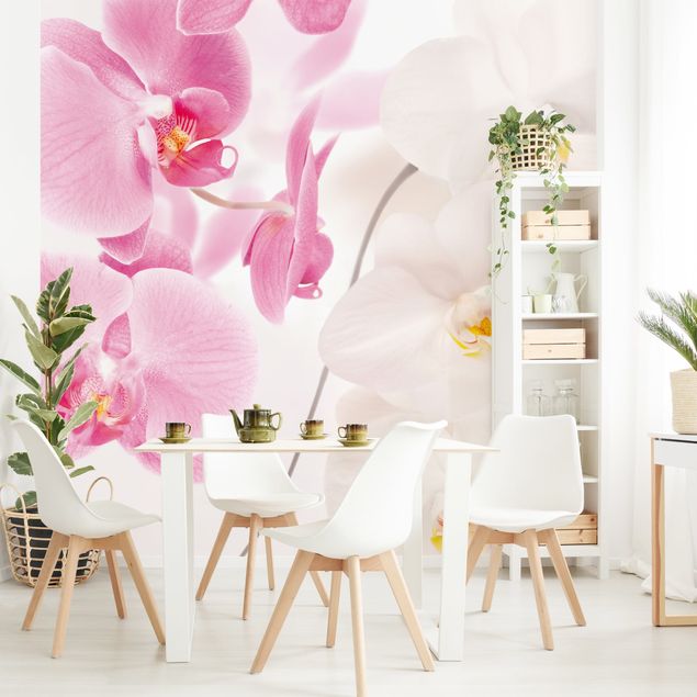 Papel pintado flores Delicate Orchids