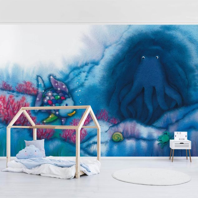Decoración infantil pared The Rainbow Fish - Squid In The Cave