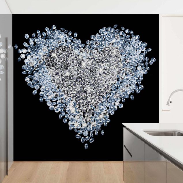 Papel pintado salón moderno Diamond Heart