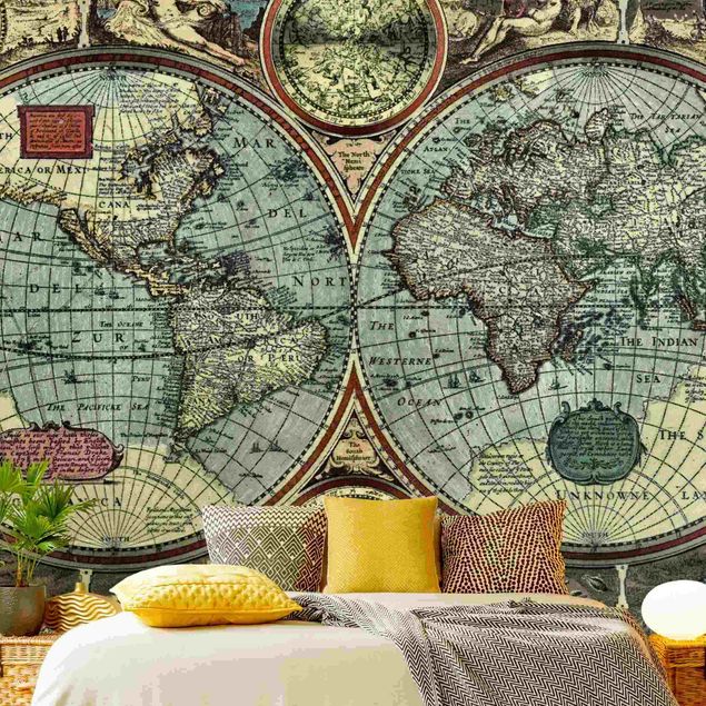 Papel pared vintage The Old World