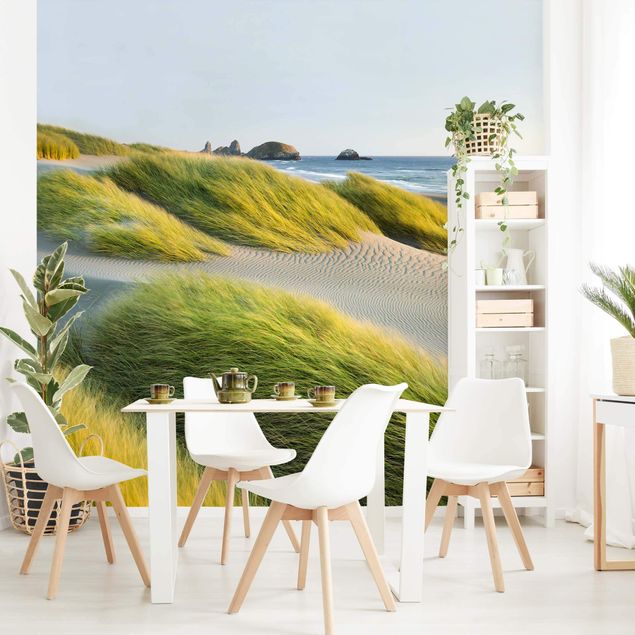 Papel pintado dunas Dunes And Grasses At The Sea