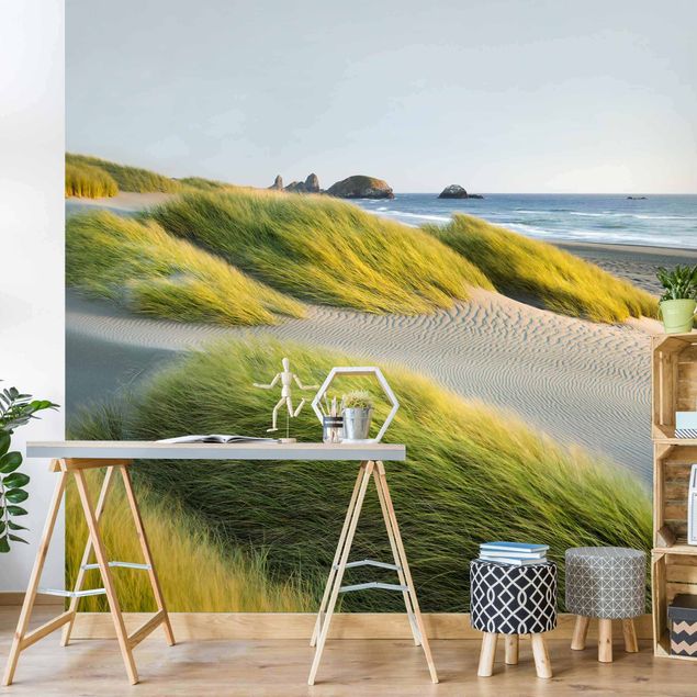 Papel pintado costas Dunes And Grasses At The Sea