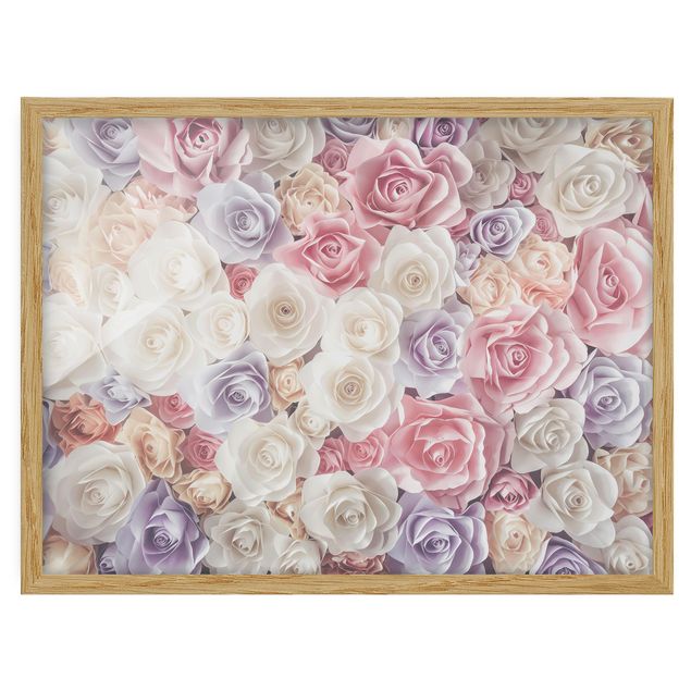 Cuadros flores Pastel Paper Art Roses