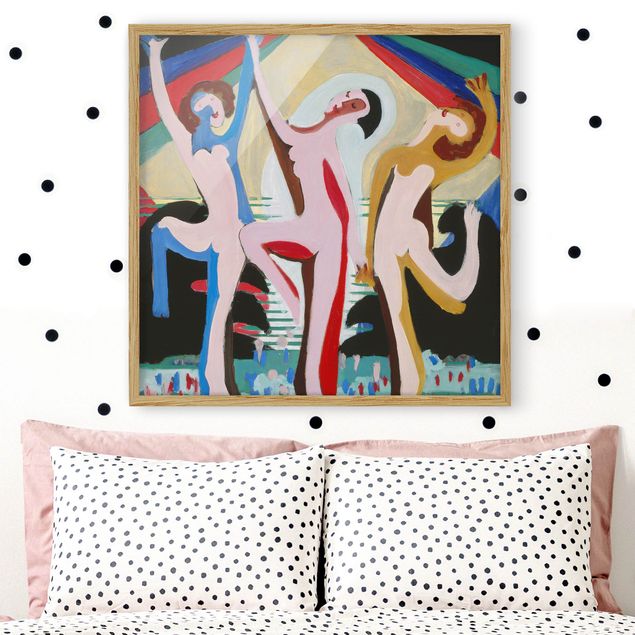 Pósters enmarcados de cuadros famosos Ernst Ludwig Kirchner - colour Dance