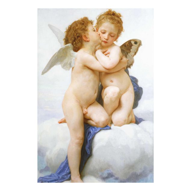 Cuadros de cristal espirituales William Adolphe Bouguereau - The First Kiss