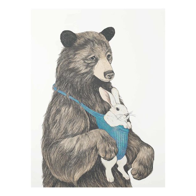 Cuadros famosos Illustration Bear And Bunny Baby