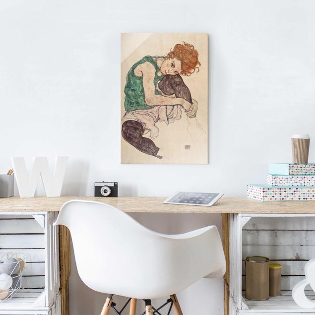 Decoración de cocinas Egon Schiele - Sitting Woman With A Knee Up