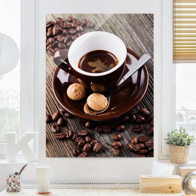 Decoración cocina Coffee Mugs With Coffee Beans