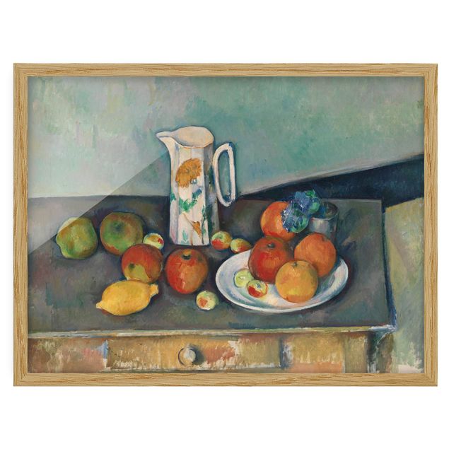 Estilo artístico Post Impresionismo Paul Cézanne - Still Life With Milk Jug And Fruit