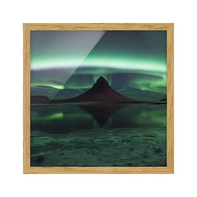 Pósters enmarcados de paisajes Northern Lights In Iceland
