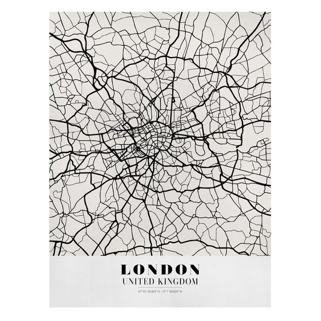 Lienzos de mapamundi London City Map - Classic