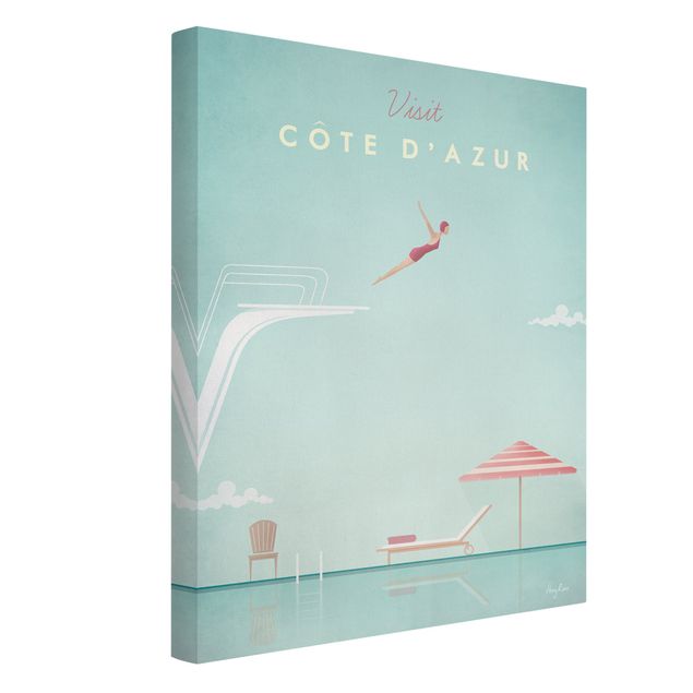 Cuadros marinos Travel Poster - Côte D'Azur