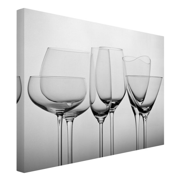 Láminas de cuadros famosos Fine Glassware Black And White