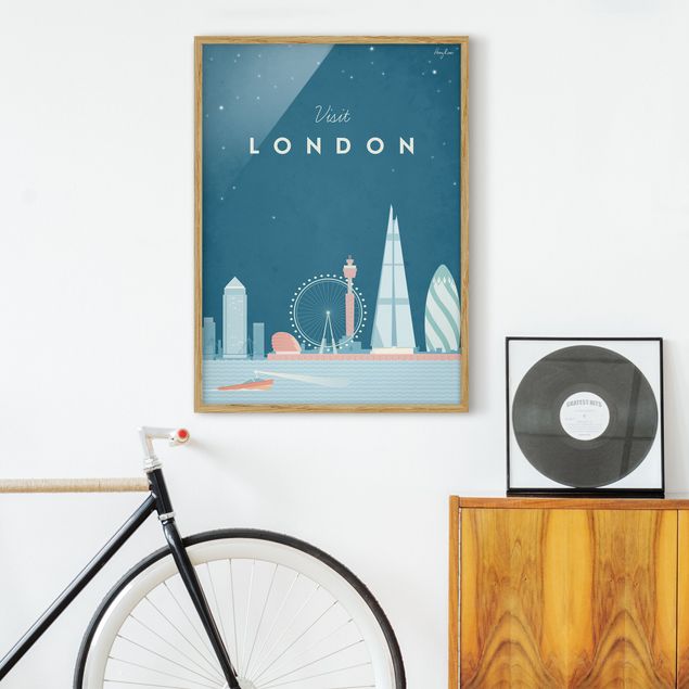 Pósters enmarcados de cuadros famosos Travel Poster - London