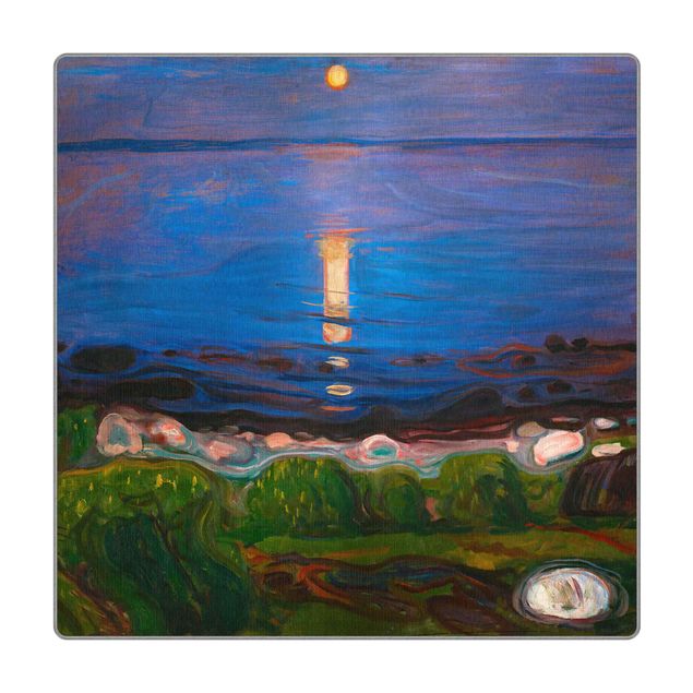 Alfombras azules Edvard Munch - Summer Night By The Beach