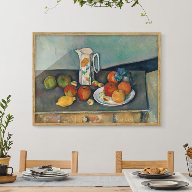 Cuadro del Impresionismo Paul Cézanne - Still Life With Milk Jug And Fruit
