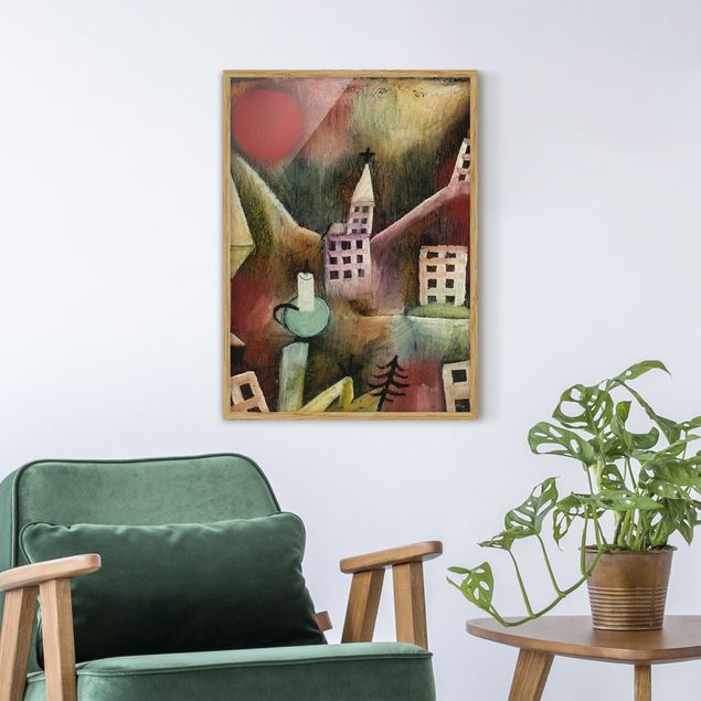 Pósters enmarcados de cuadros famosos Paul Klee - Destroyed Village