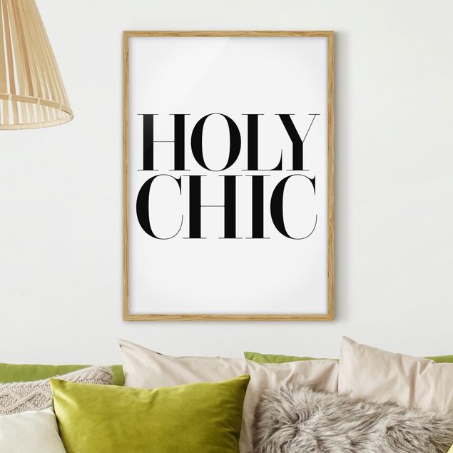 Pósters enmarcados con frases Holy Chic