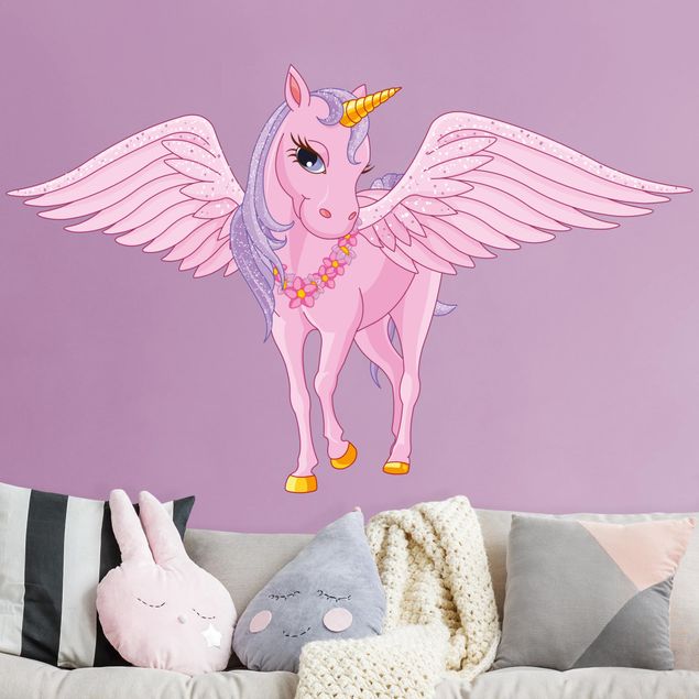 Decoración habitación infantil Unicorn with wing