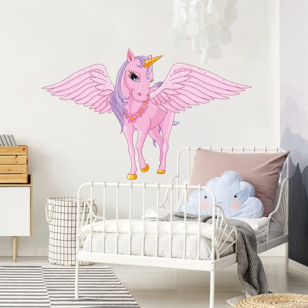 Vinilos pared animales Unicorn with wing