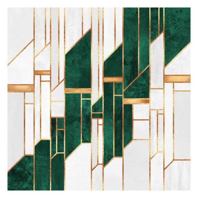 Papeles pintados Emerald And gold Geometry