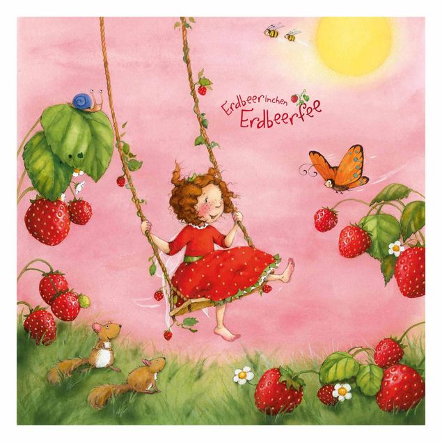 Papel de pared Little Strawberry Strawberry Fairy - Tree Swing