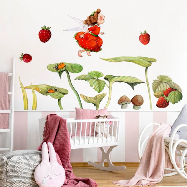 Decoración habitación infantil Strawberries strawberry fairy - leaves and strawberries