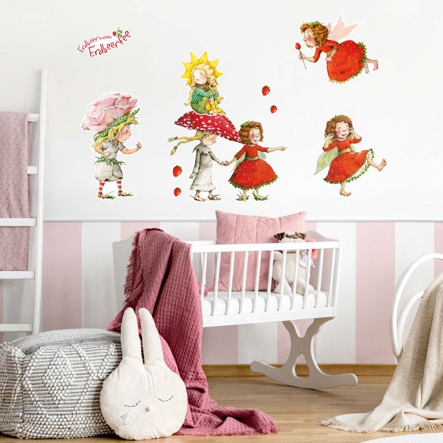 Decoración habitación infantil Strawberrings Strawberry Faire - Strawberats, Ida and Eleni Sticker Set