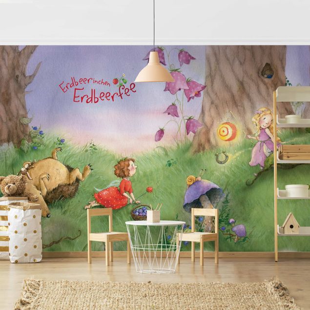 Papel pintado moderno Little strawberry strawberry fairy- In The Forest