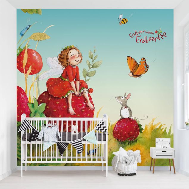 Papel pintado moderno Little Strawberry Strawberry Fairy - Enchanting