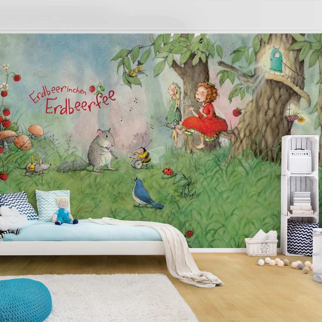 Papel pintado salón moderno Little Strawberry Strawberry Fairy - Making Music Together