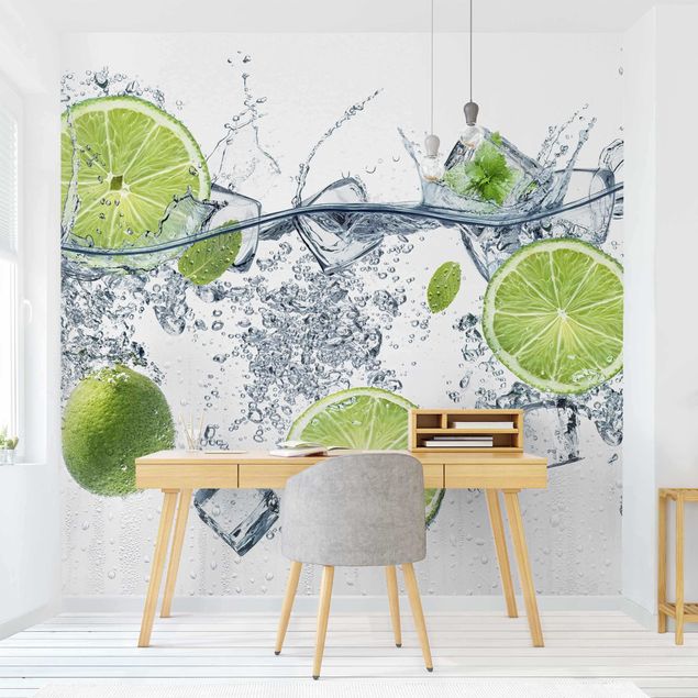 Papel pintado salón moderno Refreshing Lime
