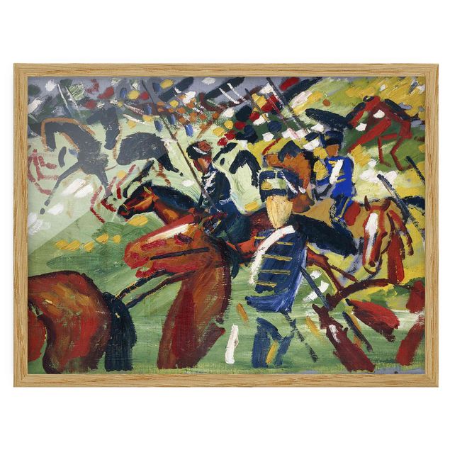 Láminas cuadros famosos August Macke - Hussars On A Sortie