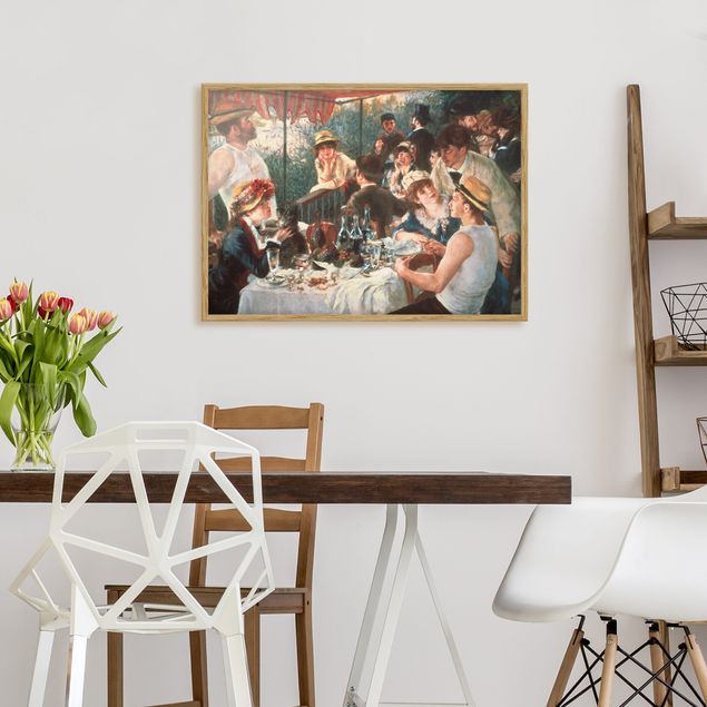 Pósters enmarcados de cuadros famosos Auguste Renoir - Luncheon Of The Boating Party