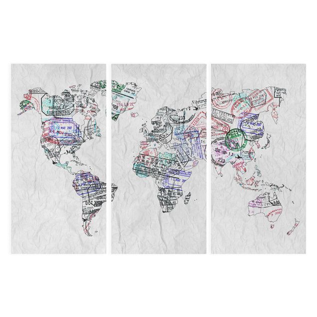Cuadros decorativos Passport Stamp World Map