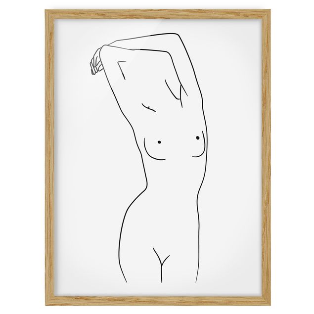 Cuadro mujer desnuda Line Art Nude Black And White