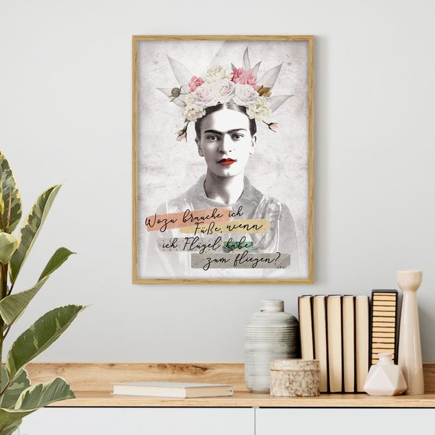 Pósters enmarcados de cuadros famosos Frida Kahlo - A quote