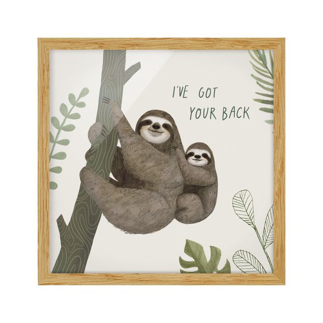 Cuadros con frases Sloth Sayings - Back