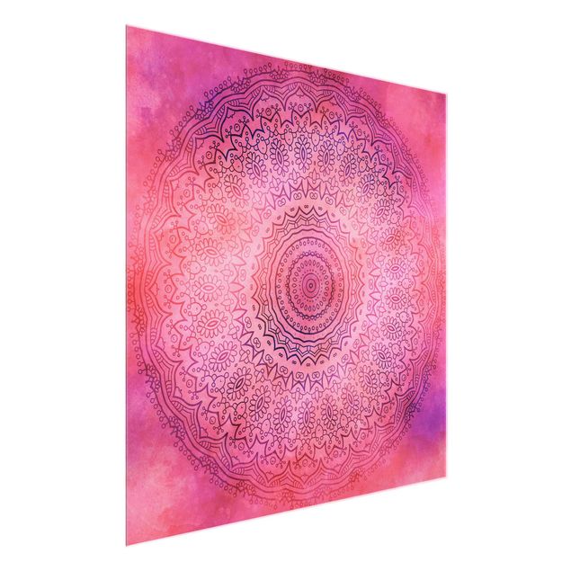 Cuadros de mandalas para dormitorios Watercolour Mandala Light Pink Violet